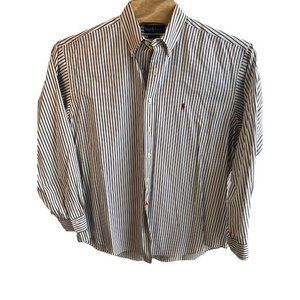 Ralph Lauren Shirt Mens XL  Red Pony White Stripe‎ Long Sleeve Button Down